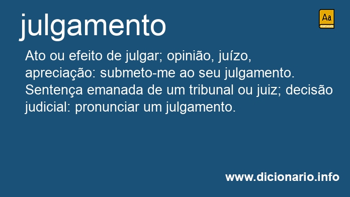 Significado de julgamento