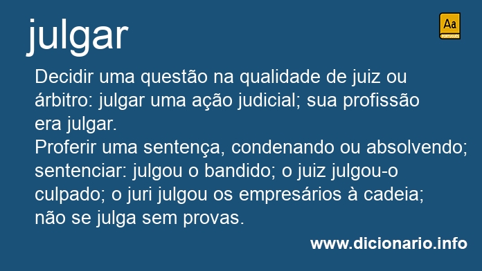 Significado de julgarei