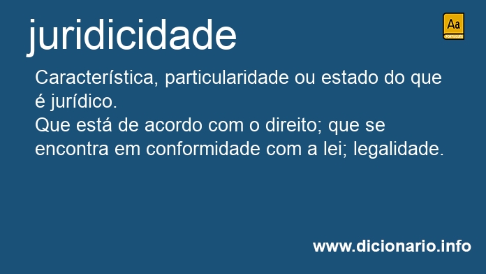 Significado de juridicidade