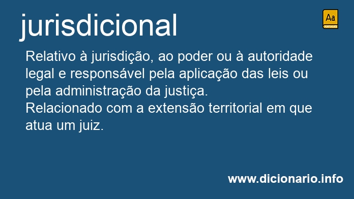 Significado de jurisdicional