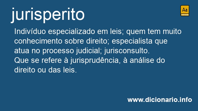 Significado de jurisperito