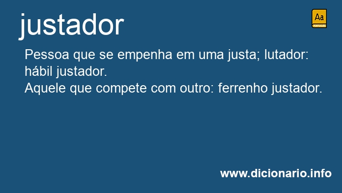 Significado de justador