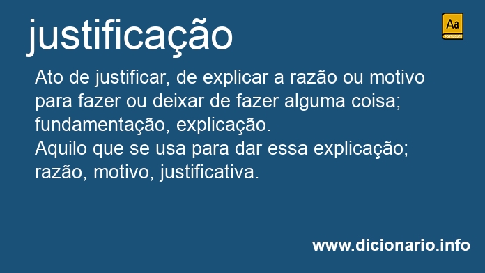 Significado de justificao