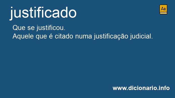 Significado de justificado