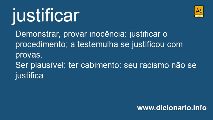 Significado de justificavam