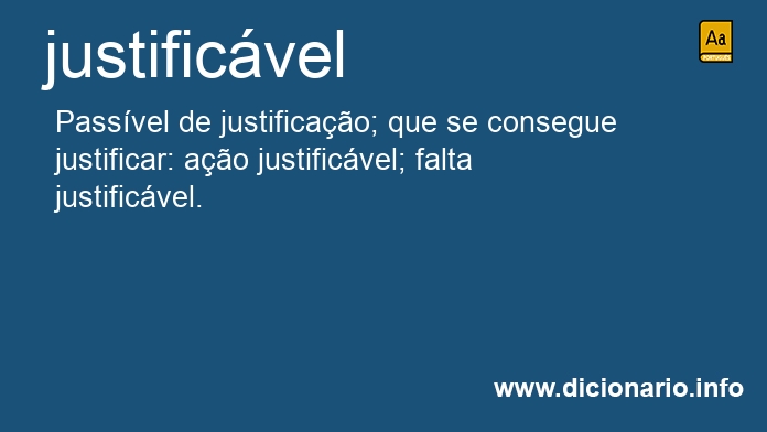 Significado de justificvel