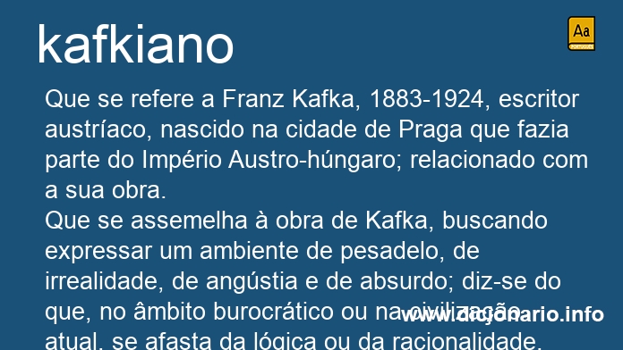 Significado de kafkiano