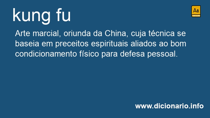 Significado de kung fu