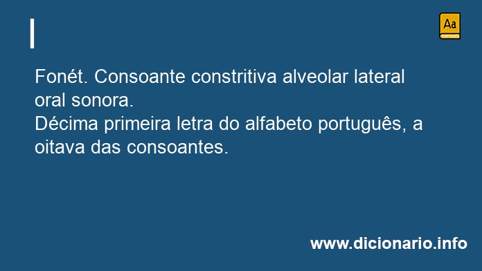 Significado de l