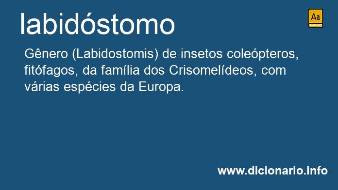 Significado de labidstomo