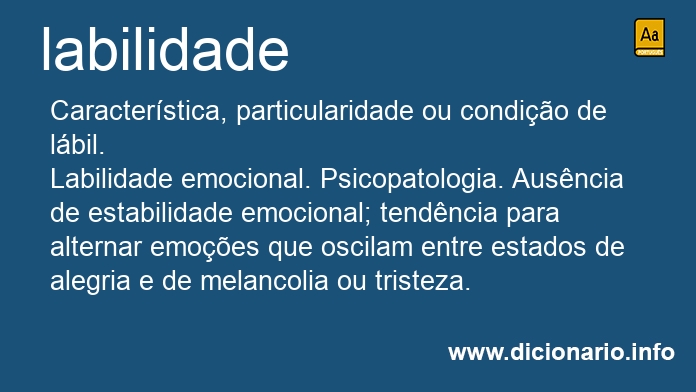 Significado de labilidade