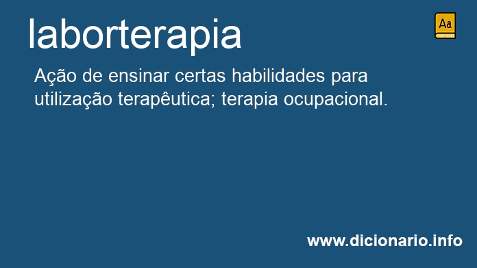 Significado de laborterapia