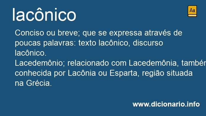 Significado de lacnica