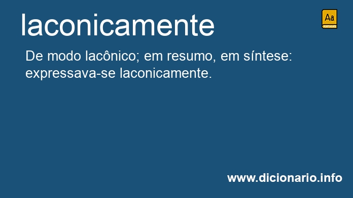 Significado de laconicamente