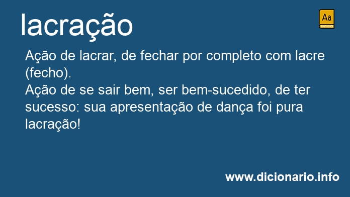 Significado de lacrao