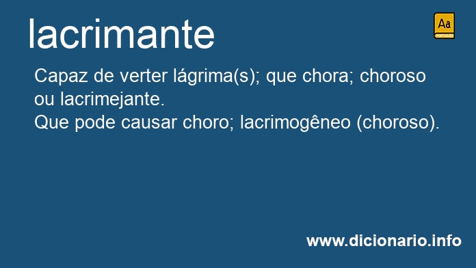 Significado de lacrimante