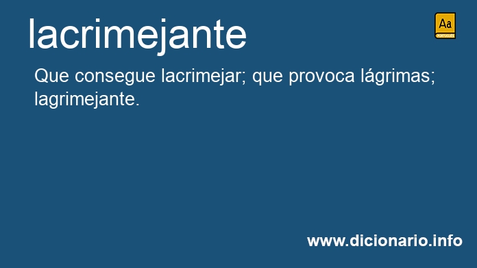 Significado de lacrimejante