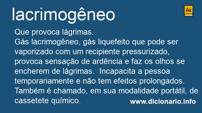 Significado de lacrimogneo