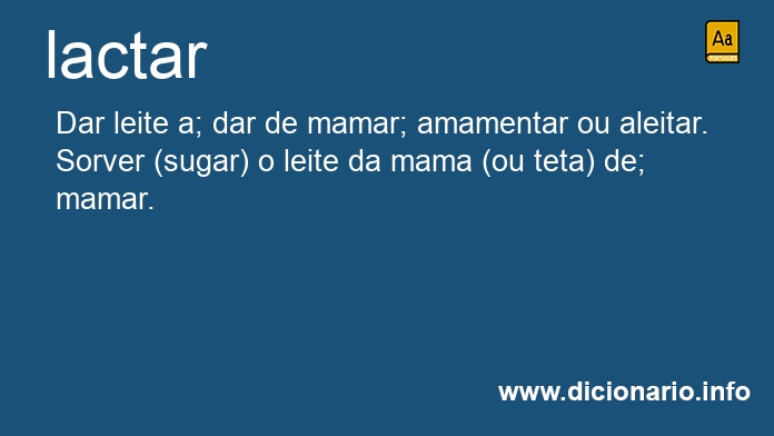 Significado de lactar