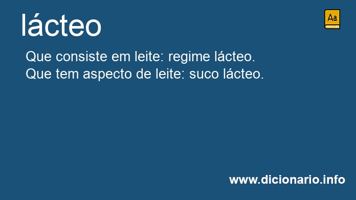 Significado de lcteo