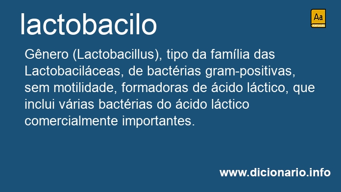Significado de lactobacilo