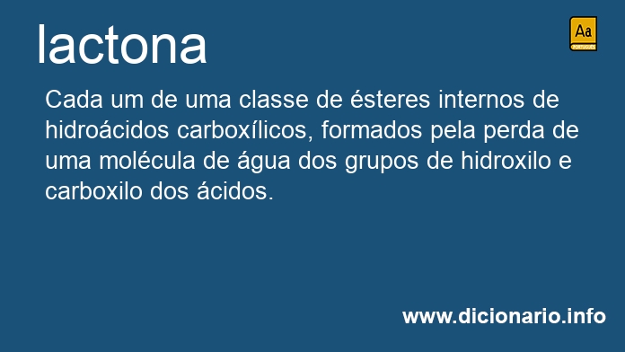 Significado de lactona