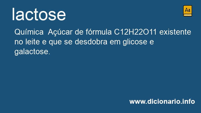 Significado de lactose