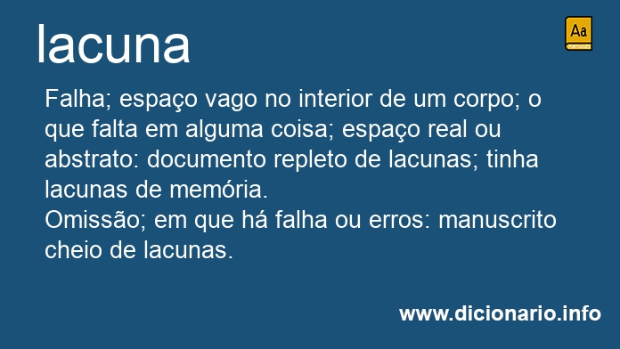 Significado de lacuna