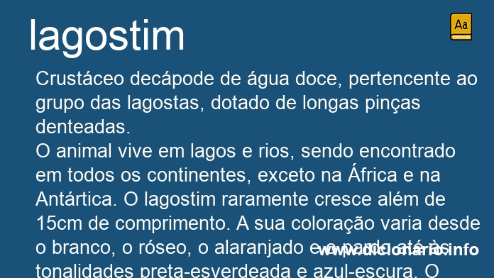 Significado de lagostim