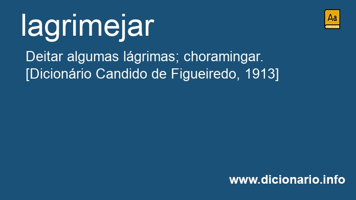 Significado de lagrimejar