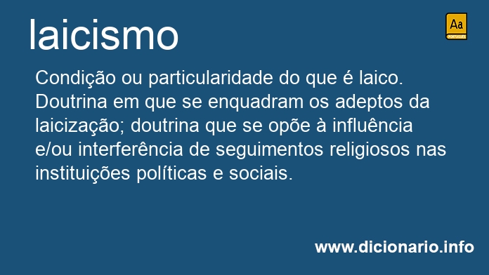 Significado de laicismo