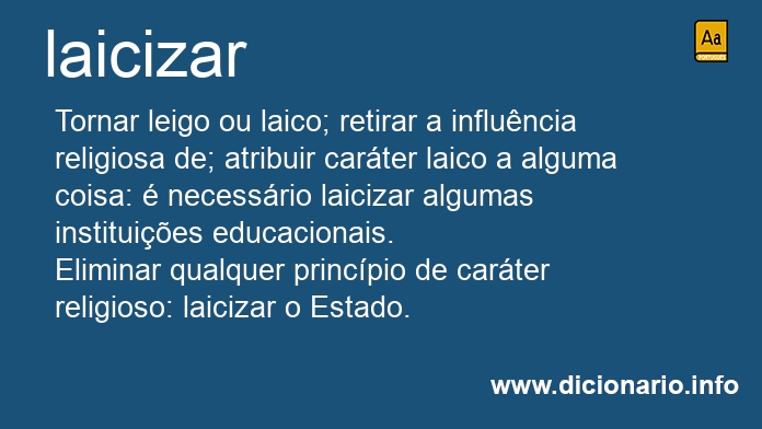 Significado de laicizar