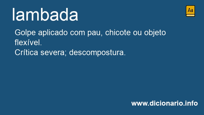Significado de lambadas