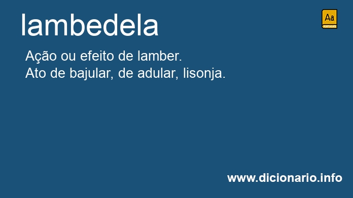 Significado de lambedela