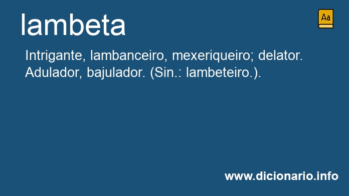 Significado de lambeta