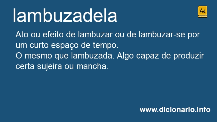 Significado de lambuzadela