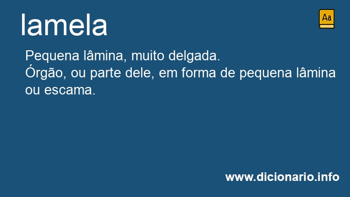 Significado de lamela