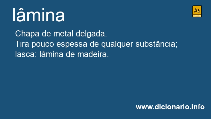 Significado de lminas