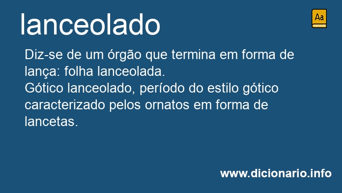 Significado de lanceolada