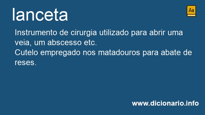 Significado de lanceta