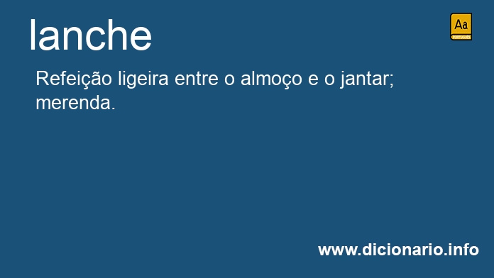 Significado de lanche