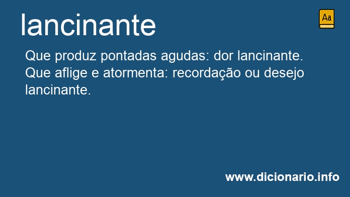 Significado de lancinante