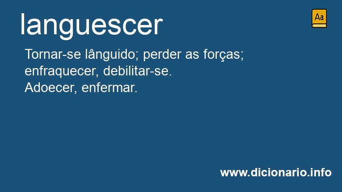 Significado de languescestes