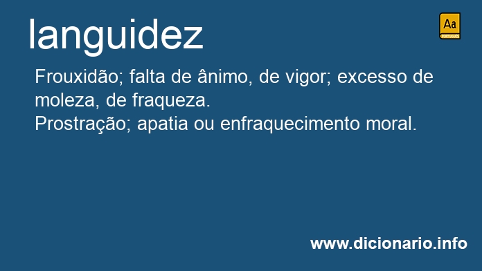 Significado de languidez