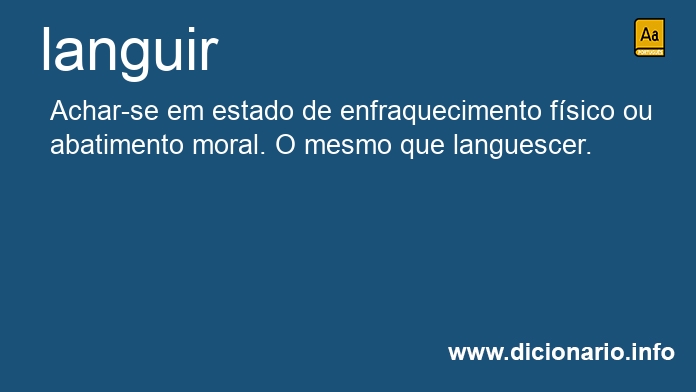 Significado de languir