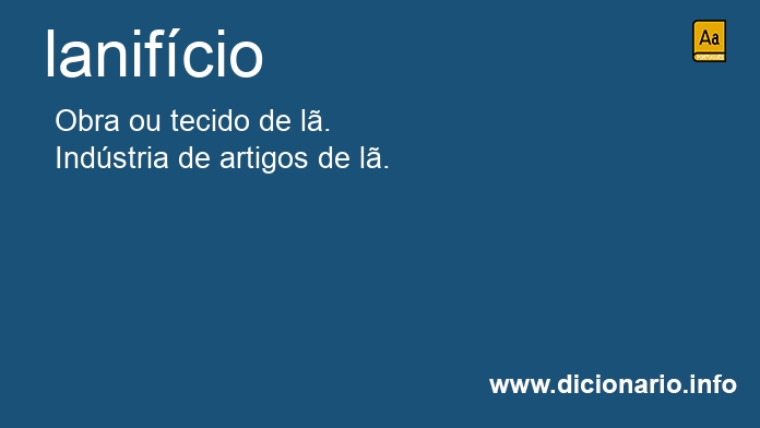 Significado de lanif�cio