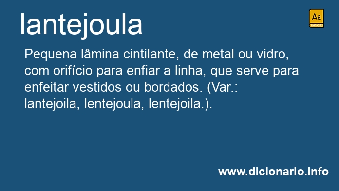 Significado de lantejoulas