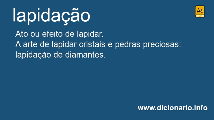 Significado de lapidaes