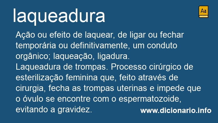 Significado de laqueadura