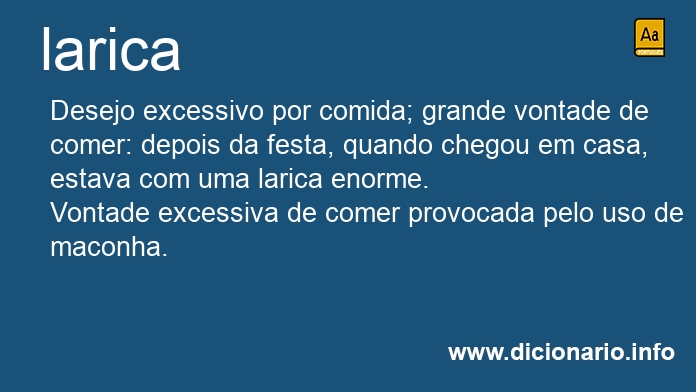 Significado de larica